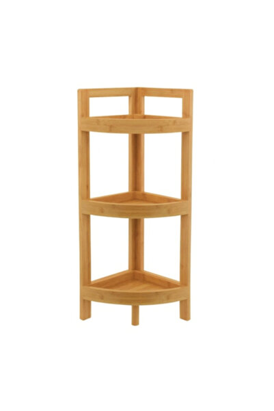 Kole Three-Tier Wooden Corner Shelving Unit 30.3inch