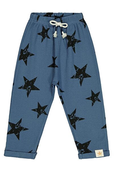 Civil Boys Yıldız Empirme Printed 2-5 Years Old Sweatpants - Blue 5-6 Years Old