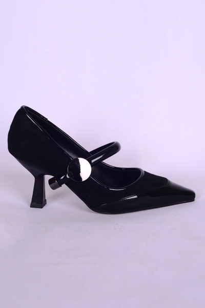 Pierre Cardin Kuum K702653 EXCLUSIVE Siyah Rugan Kadın Topuklu Ayakkabı