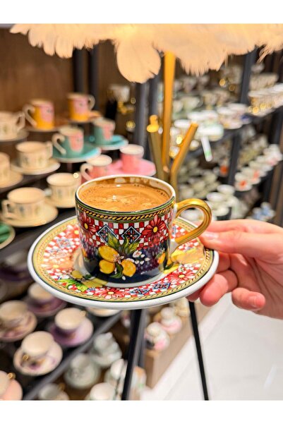 Onedekor 2 Person Lemoon Double Coffee Cup