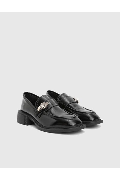 İLVİ Liadan Genuine Patent Leather Black Women's Loafer
