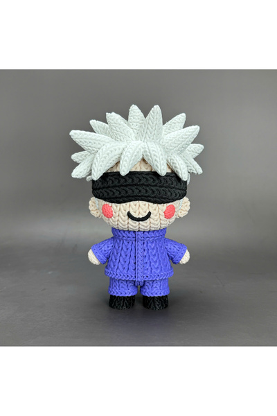 Fud3D دمية جوجو ساتورو بتصميم محبوك، 22 سم مع رأس متحرك، من سلسلة جوجوتسو كايسن