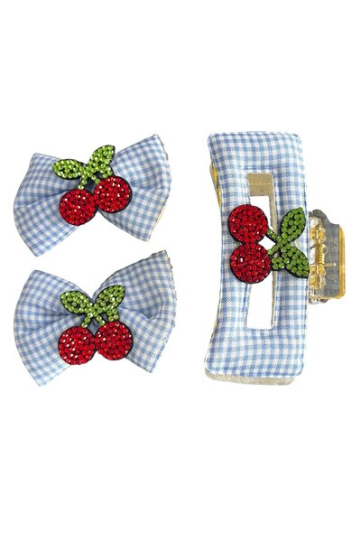 TAKIŞTIR Mixed Color Cherry Figured Latch Buckle and Side Buckle Set