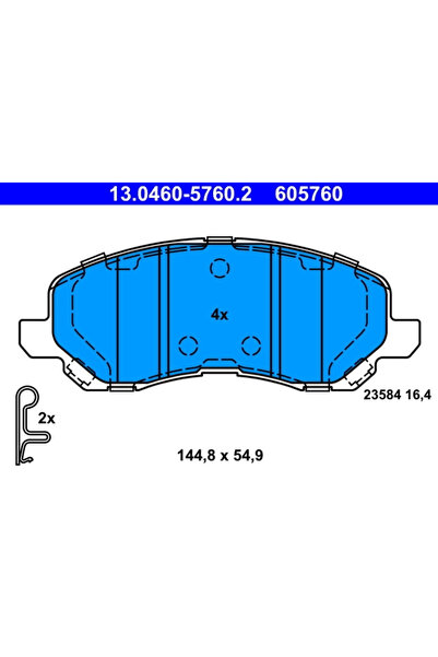 Ate Set Placute Frana Frana Disc Chrysler Sebring Jeep Compass/Patriot