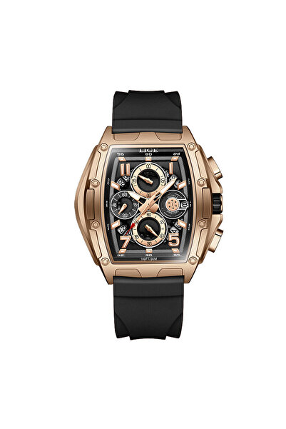 Lige Ceas bărbătesc 89110 auriu-negru – design casual, funcții multiple, afișaj luminos