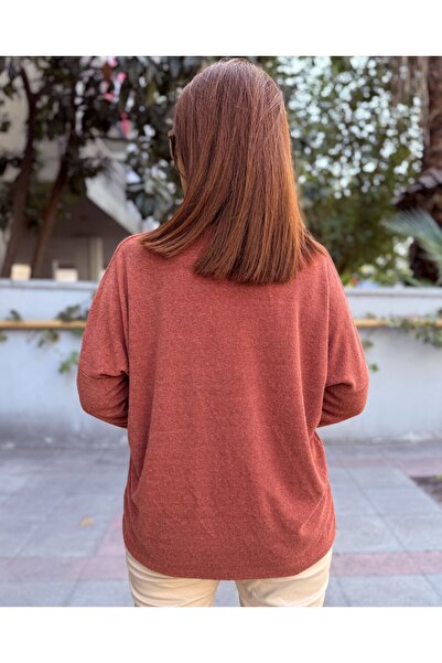 DenizEge Angora Yumoş Necklace Sweater Tile