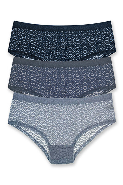 HNX Γυναικεία εσώρουχα Hipster με ελαστική μέση με λεοπάρ μοτίβο, 3 τεμάχια
