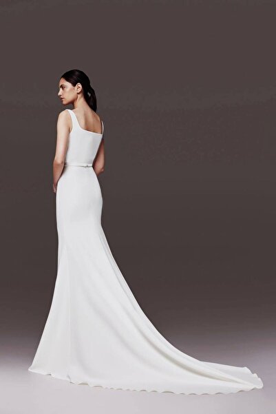 bontesel Crepe Fish Wedding Dress Bridal Gown Engagement Dress Promise Dress