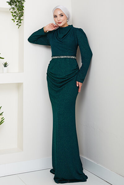 Raika Moda Tane Stylish Stone Detailed Hijab Evening Dress