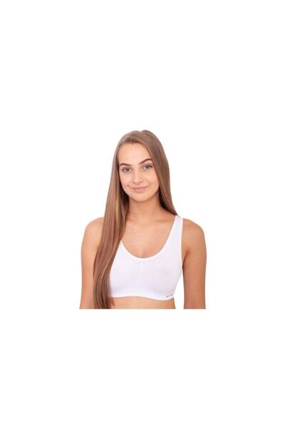 ECO BAMBOO Γυναικεία Μπραλέτα Push-up, Ίνες Μπαμπού, Λευκό, M/L
