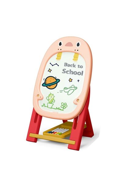 MalPlay Tabla magnetica cu 2 fete si 46 piese 32x62 cm Pink