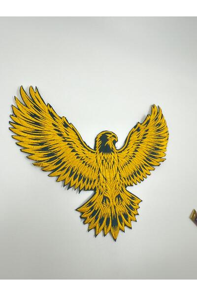 Atolye Luxora Kartal Stil Motorcu Yelek ve Ceket ,Sırt Patch, Yama