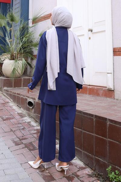 Missvalle Sparkling Stone Detailed Suit Indigo 19264