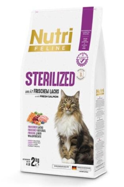 Nutri Feline Somonlu Tahılsız Kısırlaştırılmış Kedi Maması 2 Kg