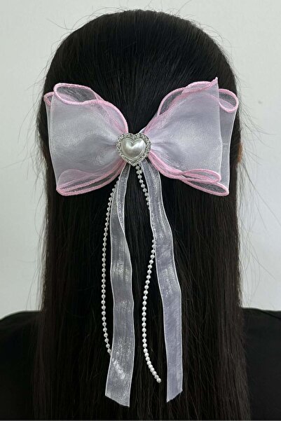 TAKIŞTIR Αυτόματο κούμπωμα με κορδέλα με λεπτομέρεια με πέρλες και καρδιές σε...