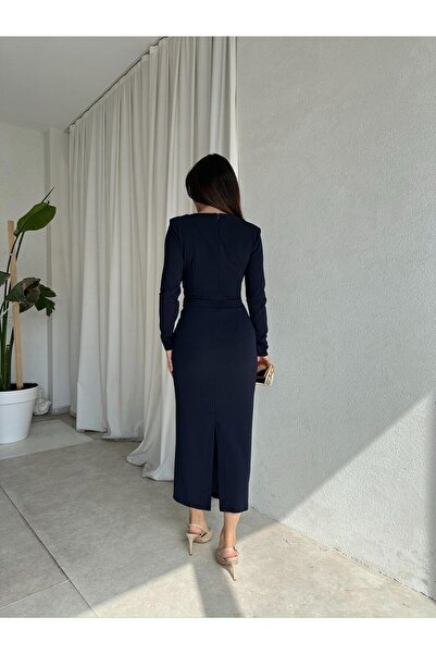 Mooi Butik ERİX Elbise 8425 - Lacivert