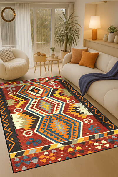 Rugs Modern Halı MOSSO Μοτίβο Μπακλαβά Διακοσμητικό Χαλί με Υφαντή Βάση Vinta...