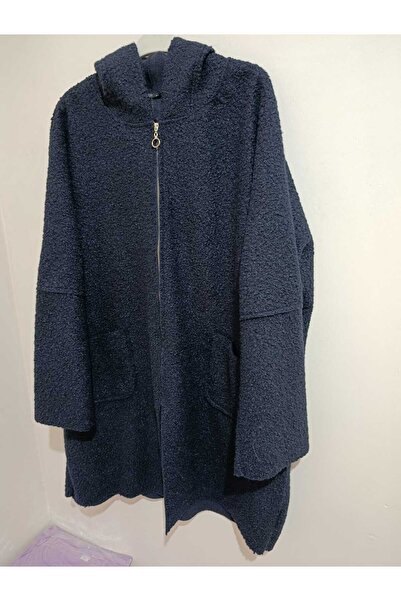 anne moda ankara Superior Quality Super Oversize Size, Hooded , Lightweight, Boucle Coat