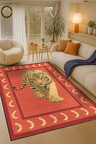 Rugs Modern Halı MOSSO Διακοσμητικό χαλί vintage με υφαντό σχέδιο με θέμα τον...
