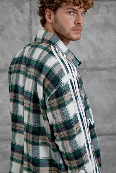 NOMARC Πράσινο πουκάμισο ξυλοκόπο με ριγέ καρό