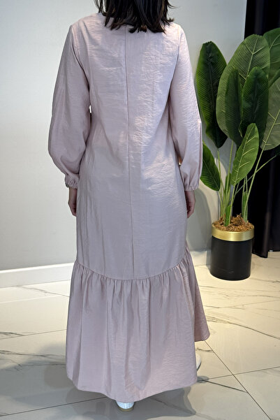 Ceremony Side-Tie Cupra Dress 5788 Powder