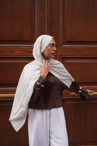 Oxygen Scarfs G Desenli İpek Kaşmir Çift Taraflı Şal