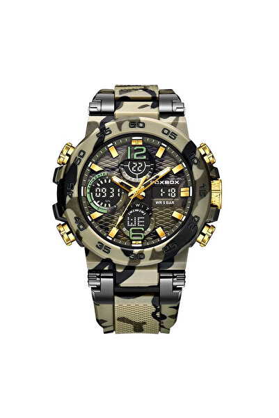 Lige Ceas bărbătesc 0077 Camuflaj – Design militar, Funcții multiple, Afișaj ...