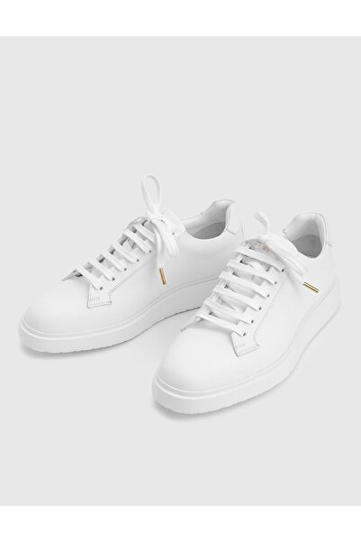 İLVİ Boli Genuine Leather White Men's Sports Shoes
