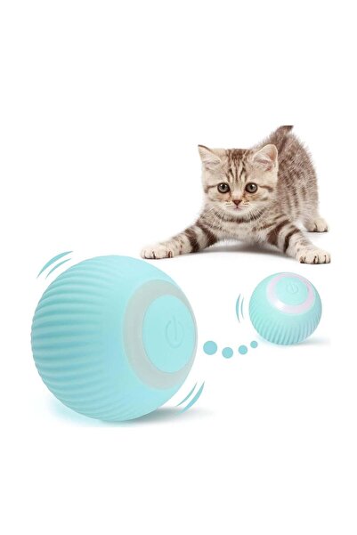 Jiffy Intelligent Automatic LED Cat Ball, USB Rechargeable, 360° Rotating (Blue)
