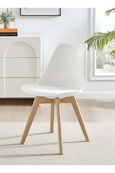 Taimi 5-Piece Dining Set, Modern Rectangular Table | 120x80x73cm with 4 Elegant Soft Padded White Chairs