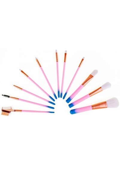 zola Set de 12 pensule de machiaj, Zola®, cu suport, Rainbow Love