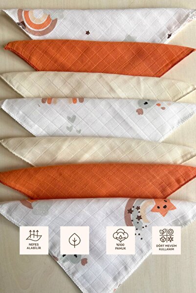 Sevza Kids %100 Pamuk 7'li Müslin Bebek Ağız Mendili Lıttle Explorer Collectı...