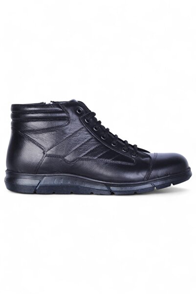 Crisso B475 Μαύρες ανδρικές δερμάτινες μπότες