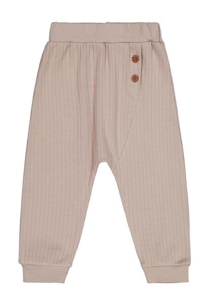 Civil Boys 2-5 Years Old Sweatpants with Decorative Buttons - Beige 5-6 Years Old