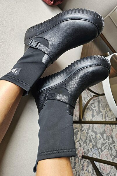 Topukla Footwear OPS 022 24620 Topukla Kadın Hakiki Deri Scuba Steç Kalın Tab...