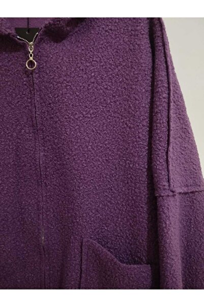 anne moda ankara Superior Quality Super Oversize Size, Hooded , Lightweight, Boucle Coat