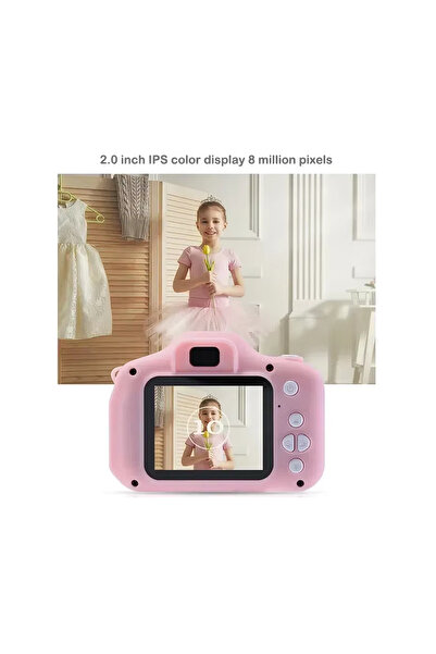 Soare Online Kids Digital Camera with Free 8GB MicroSD Card - Pink