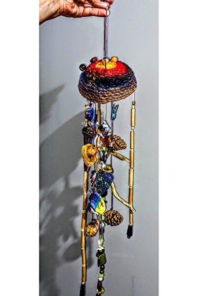 Happy tasarımlarr Çıngıraklı rüzgar süsü rüzgar çanı balkon bahçe süs