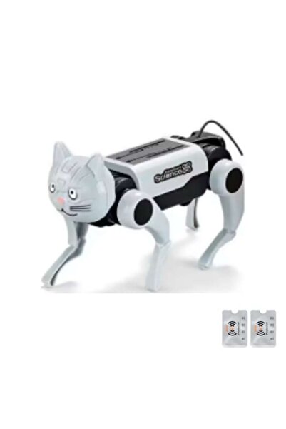 UnderShop Jucărie robot mecanică DIY (pisică), telecomandă, set educațional, 13,5 cm