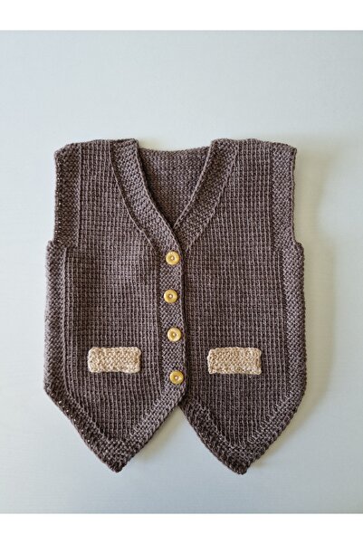 Hobi Kafe سترة بيضاء محبوكة يدويًا للأطفال الذكور بعمر 18 شهرًا