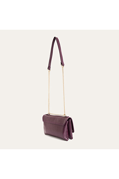 Mudo Chain Strap Crinkled Leather Look Shoulder Bag