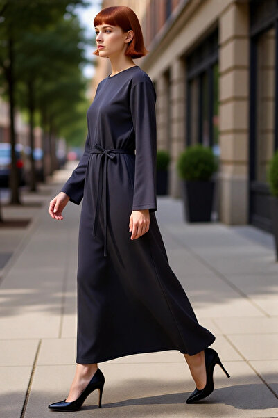 PayBuy Rochie de damă A croială Maxi cu mâneci lungi Interlock Ö din material...