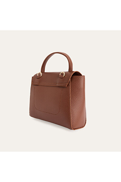 Mudo Leather Look Shoulder Bag with Strip Detail