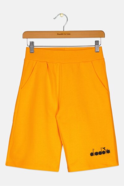 Diadora Kids Boy Brand Logo Pull-On Shorts, Orange