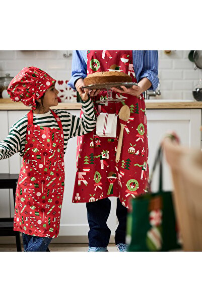 IKEA VINTERFINT Children's apron, candy red, 4-7