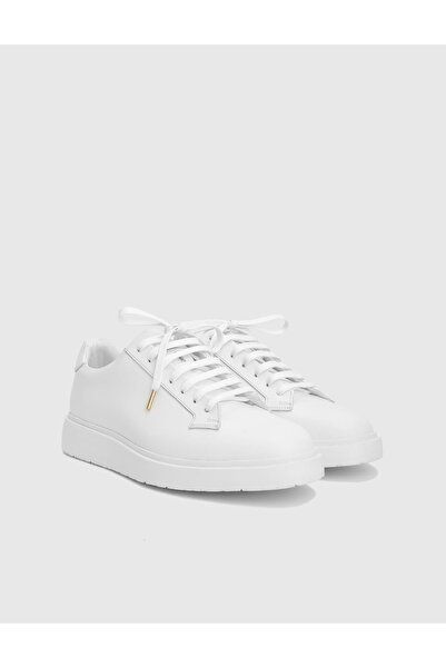 İLVİ Boli Genuine Leather White Men's Sports Shoes