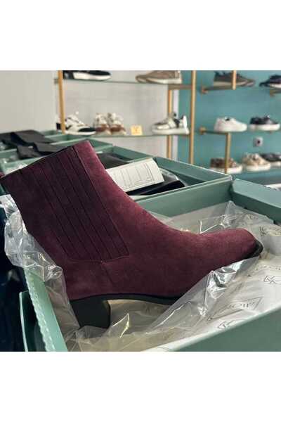 H&K GLOW Hakiki Süet Deri Kare Burun Bot