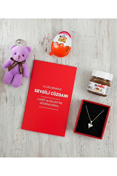 Linalux Gifts Sevgiliye Hediye Seti - Mini Ayıcık - Sevgili Cüzdanı - Nutella...
