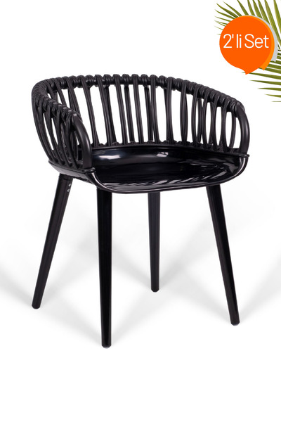RETRO ART Venezia Plastik Kafe Sandalyesi 2’li