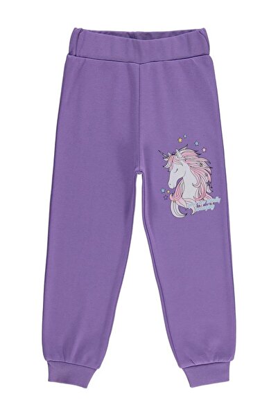 Civil Girls Pantaloni de trening Unicorn cu imprimeu pentru 2-5 ani - Lila pe...